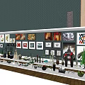 Wooden Bookcase Filled With Books Decorative Items And Wall Art In Home Interior