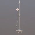 Modern Chrome Shower Fixture With Overhead And Handheld Sprayers And Adjustable Bracket