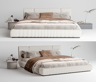 Modern Double Bed 3d model