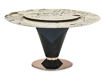 Weiruijia Light Luxury Round Dining Table 3d model