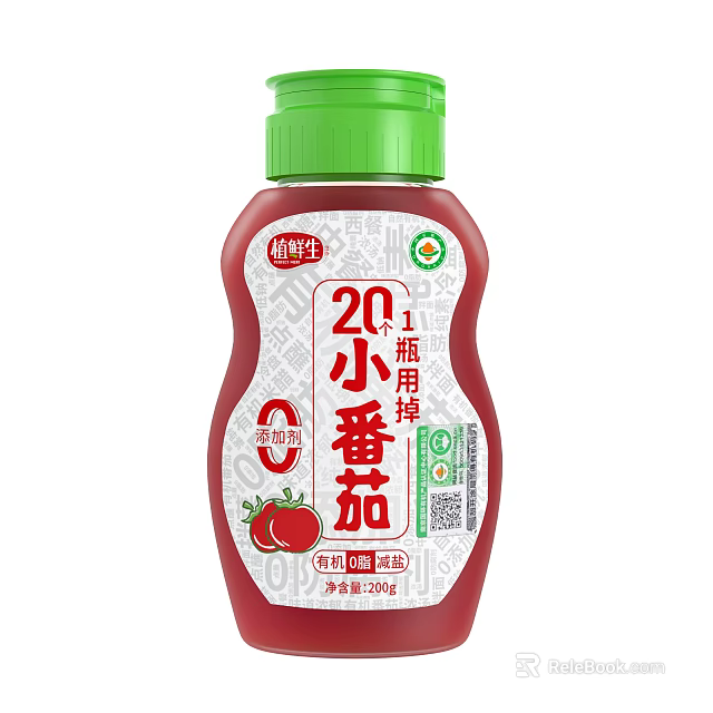 Hengniu Tomato Sauce Made With 20 Small Tomatoes 300g Net Content 3d model 