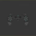 Futuristic Space Exploration Vehicle With Dual Thrusters And Blue Illumination Design