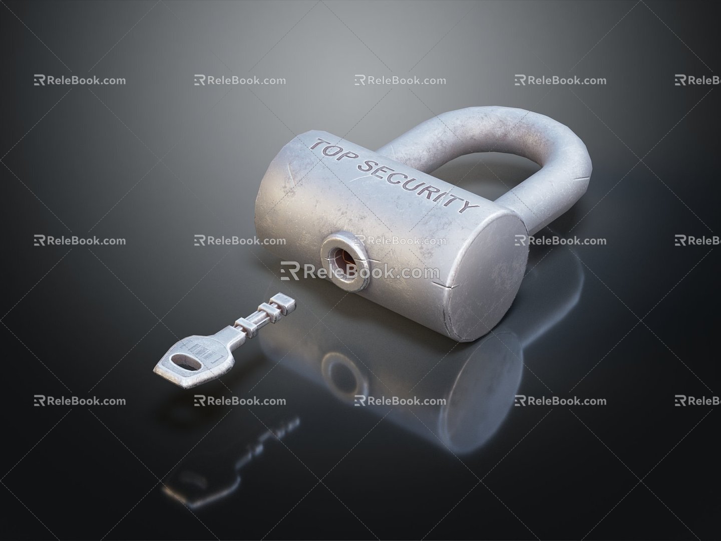 Modern lock lock 3d model