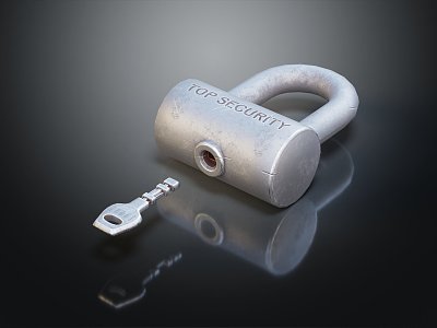 Modern lock 3d model