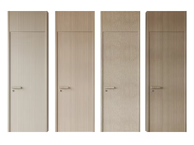 Modern Wooden Hinged Doors With Simple Design And Various Styles For Interior Use 3d model