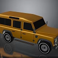 Orange Four Door Off Road Vehicle With Rugged Design Black Windows And Roof Rack