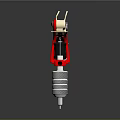 Professional Red And Black Tattoo Machine With Metal Frame And Needle Cartridge