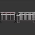 Portable Metal Barricades And Red Rail Stanchion For Crowd Control Setup