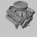 Mopal performance 340 V8 LA engine 3d model