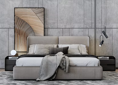 Modern Double Bed 3d model