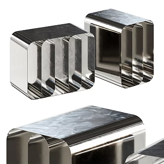 Modern metal coffee table side table 3d model