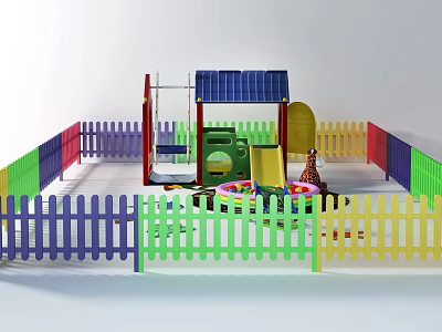 Modern amusement equipment children's playground toys 3d model
