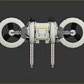 Sci Fi Mechanical Robot Character With Bio Inspired Legs And Rotors 3d model