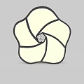 Petal Shaped Modern Ceiling Light with Black White Frame and Mesh Center