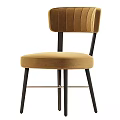 Stylish Modern Dining Chairs With Striped Backrest Padded Seat And Black Metal Legs