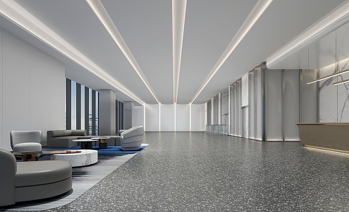 Modern Hall Foyer 3d model