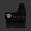 Tactical Weapon Sight With Black Body Blue Display Adjustment Knobs And Mounting Base