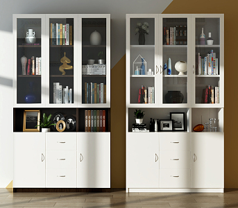 Modern bookcase 3d model