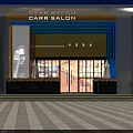 Modern Stylish Hair Beauty Salon Storefront Design With Creative Neon Light Decoration Ideas