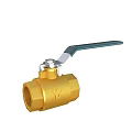 Golden Brass Ball Valve Component With Blue Handle For Industrial Applications