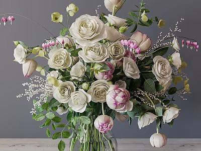 Bonsai Plant Indoor Decorative Green Foliage With Stylish Pot For Home Decoration 3d model