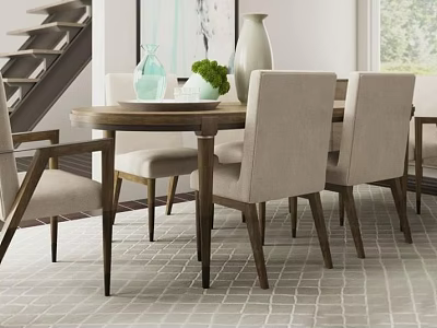 Dining table and chair combination 3d model