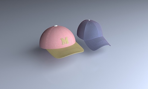 Baseball Cap Hat Cap Casual Cap Sports Hat Sunscreen Hat Soft Top Sunshade Hat 3d model