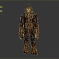 Furry Game and Movie Character With Brown Fur Crossbody Bandolier Standing Pose