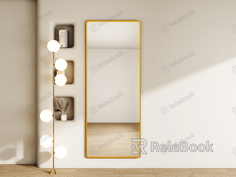 Living room decorative mirror model