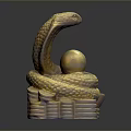 snake cobra venomous snake python reptile cold-blooded animal reptile 3d model