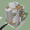 Modern Detached Villa With Curved Design Multiple Balconies And Glass Facade