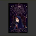Magical Book Cover Featuring Purple Ornate Design Hooded Figure Butterflies And Castle Silhouette