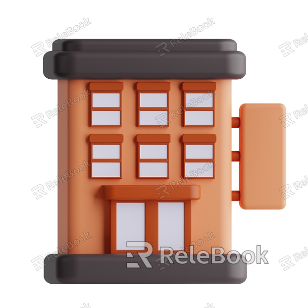 Hotel Hotel Cartoon Building Cartoon Hotel model