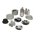 Modern Minimalist Dinnerware Set With Plates Bowls Cups And Ceramic Shakers