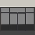 Modern Black Frame Glass Sliding Door With Sleek Indoor Partition Design