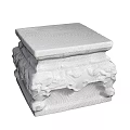 Traditional Carved Stone Sculpture With Intricate Patterns And Classical Design