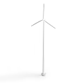 Wind Turbine Industrial Equipment With Tall Tower And Rotating Blades For Renewable Energy