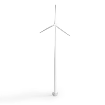 Wind Turbine Industrial Equipment With Tall Tower And Rotating Blades For Renewable Energy 3d model
