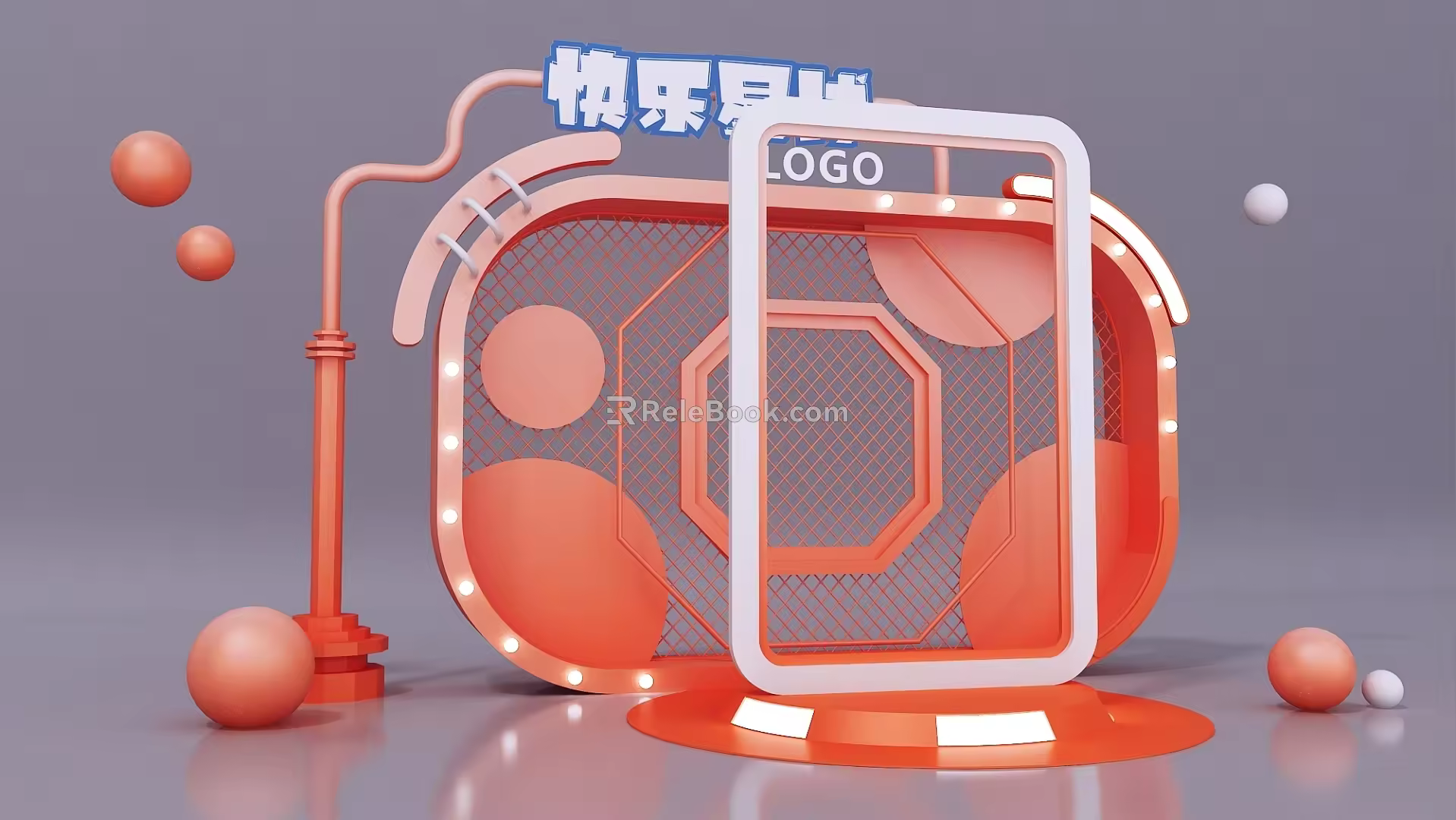 Photo area Meichen photo frame device activity punch point dp point welcome background sign-in place 3d model