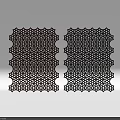 Modern Red And Gray Decorative Partitions With Geometric Hexagonal Lattice Patterns 3d model