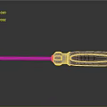Ergonomic Professional Screwdriver With Black Handle Yellow Accents And Metal Shaft