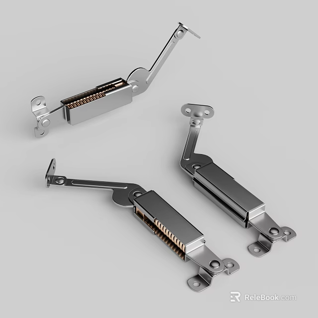 Stainless Steel Hinges for Furniture Cabinet Door Connection Metal Hardware 3d model 
