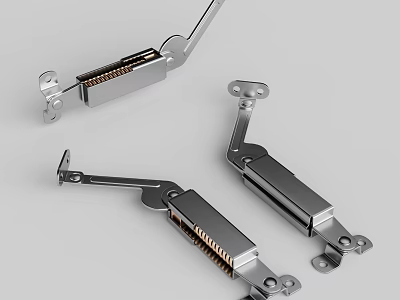 Stainless Steel Hinges for Furniture Cabinet Door Connection Metal Hardware 3d model