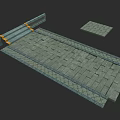 Gray Stone Slab Paving With Steps And Decorative Edges Construction Components