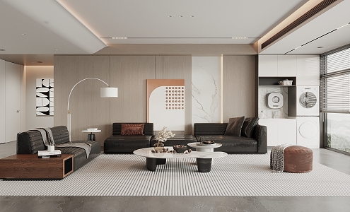 modern living room 3d model