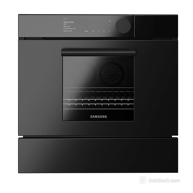 Samsung Black Oven A Modern Stylish Kitchen Appliance With Glass Door 3d model 