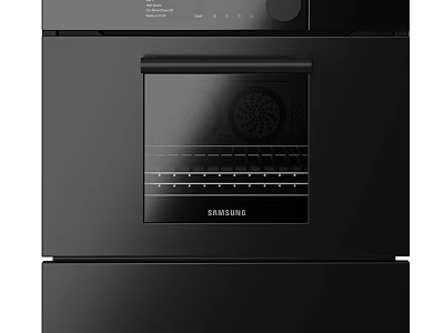 Samsung Black Oven A Modern Stylish Kitchen Appliance With Glass Door 3d model