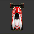 Red and White Race Car Featuring Rear Wing and Number 04 Exterior Design