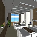 Bright Hospital Ward Interior With Two Beds White Sheets Curtains And Plants