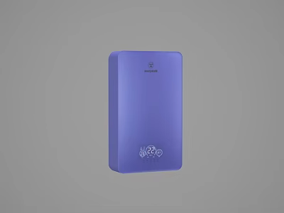 Modern Purple Square Shaped Daily Use Household Appliance With Function Icons 3d model